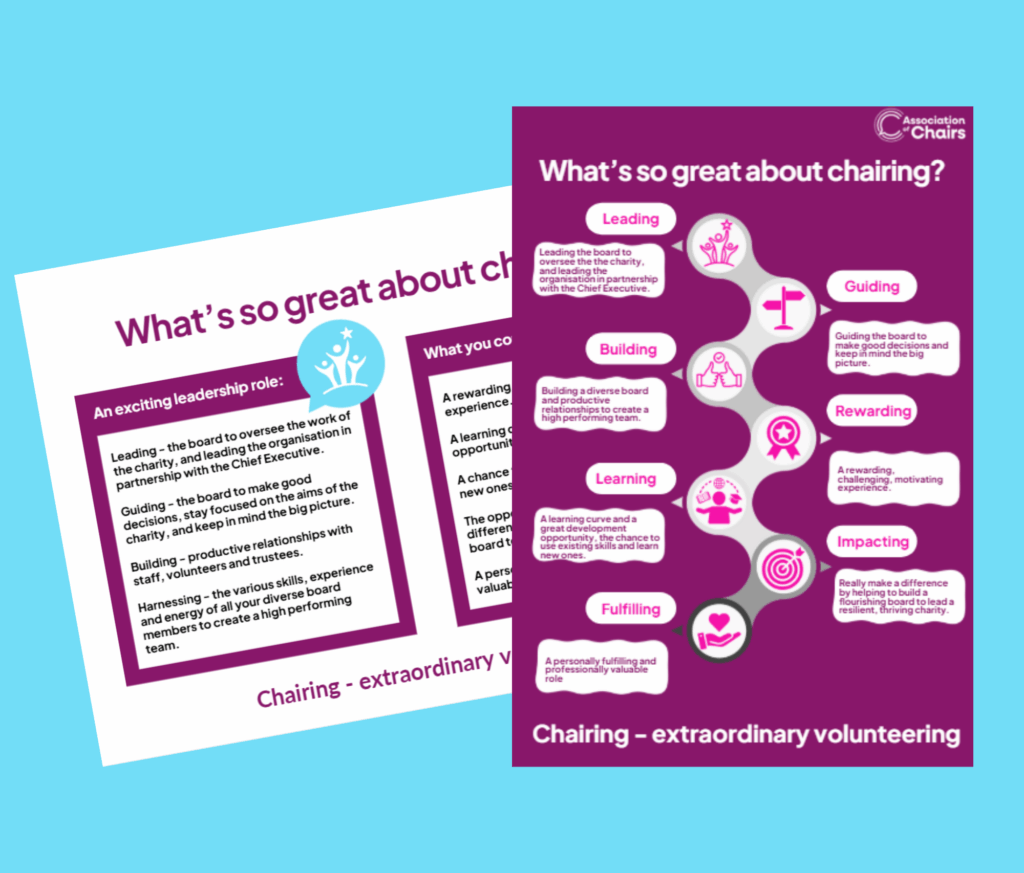 Image of two infographics together on a blue background